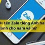 Tên Zalo Tiếng Anh Hay Cho Nữ